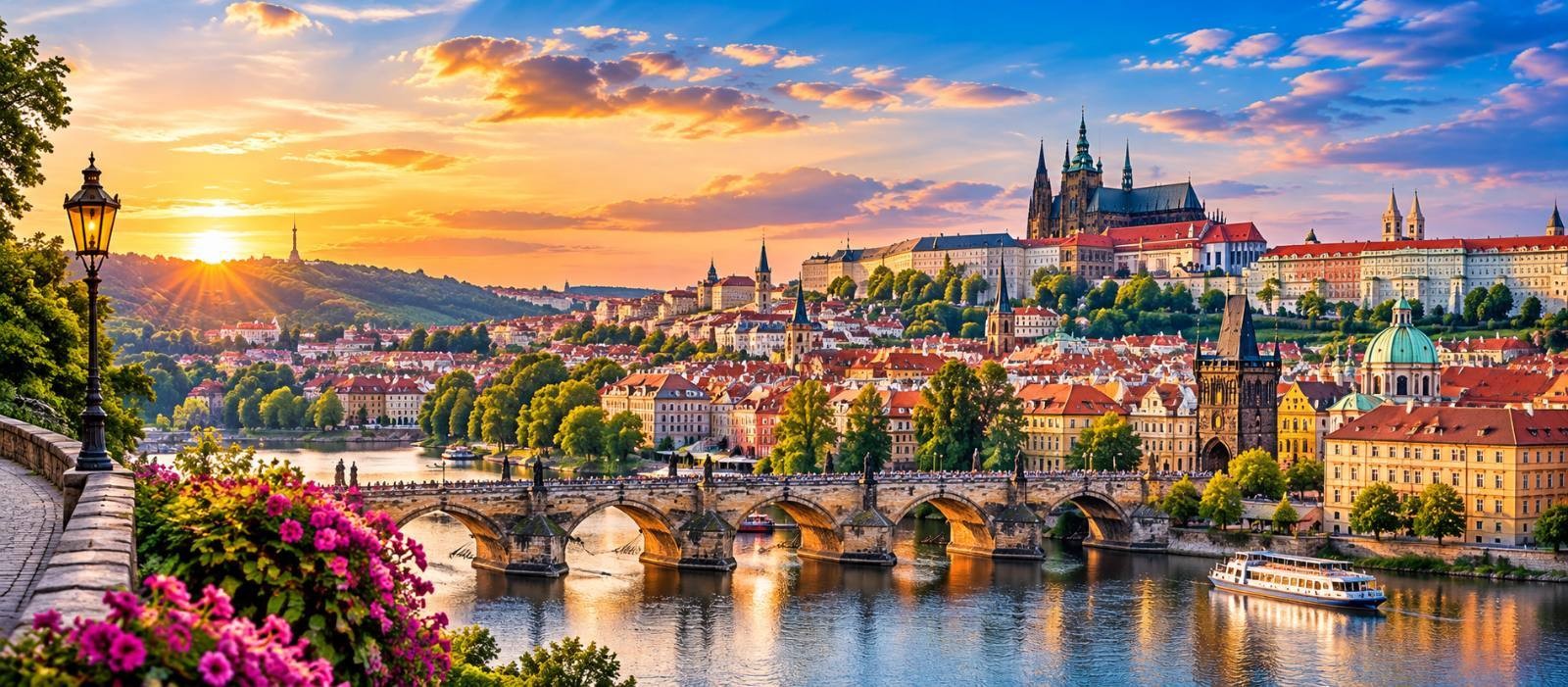 European holiday scenery